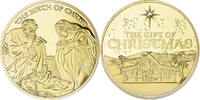France Medaille The Birth of Christ, Copper Gilt -