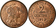France 2 Centimes Coin, Dupuis, Paris, Bronze, Gadoury:107 -