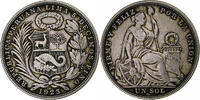 Peru Sol Coin, Philadelphia, Silver, KM:218.1 -