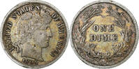 United States Dime Barber Dime, U.S. Mint, Silver, KM:113 -