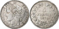 France 5 Francs Coin, Cérès, Bordeaux, Silver, KM:818.2 -