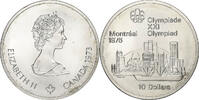 10 Dollars 1973 Royal Canadian Mint Kanada Elizabeth II, 1976 Olympics - Montreal Skyline, Royal UNZ