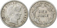 United States Dime Barber Dime, U.S. Mint, Silver, KM:113 -