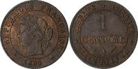 France Centime Coin, Cérès, Paris, Bronze, KM:826.1 -