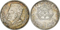 Morocco Dirham Mohammed V, Paris, Silver, KM:55 -