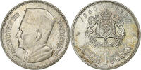 Morocco Dirham Mohammed V, Paris, Silver, KM:55 -