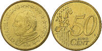 VATICAN CITY 50 Euro Cent John Paul II, Jean-Paul II, Rome, Brass -
