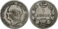 Serbia Dinar Milan I, Silver, KM:5 -