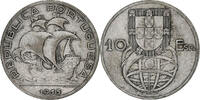 Portugal 10 Escudos Silver, KM:586 -