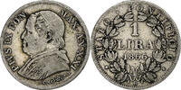 Italian States Lira ITALIAN STATES, Pius IX, Rome, Silver -