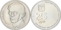 Israel 25 Sheqel Zeev Jabotinsky, Ottawa, Silver, KM:114.1 -