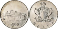 Malta 2 Pounds British Royal Mint, Silver, KM:14 -