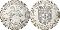 Portugal 50 Escudos Silver, KM:593 -
