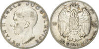 Yugoslavia 20 Dinara Petar II, Silver, KM:23 -