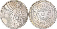 France 5 Euro Semeuse, Silver, KM:1534 -