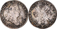 France 5 Sols aux insignes Coin, Louis XIV, Dijon, Silver -
