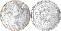 France 10 Euro Poitou-Charente, Silver -