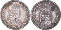 France 1/2 Ecu Coin, Louis XIV, 1/2 Écu à la mèche longue, Paris -