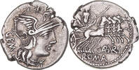 Denarius Coin, Aburia, Rome, Silver, Crawford:250/1 -