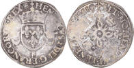 France Douzain aux croissants Coin, Henri II, Angers, Billon -