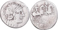 Denarius Coin, Plautia, Rome, Silver, Crawford:278/1 -