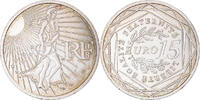 France 15 Euro Paris, Semeuse, Silver -