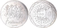 France 10 Euro Paris, Sempé Fraternité Printemps, Silver -