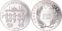 Turkey 500 Lira Coin, Silver, KM:931 -