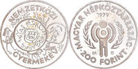 Hungary 200 Forint, Ketszaz Coin, Silver, KM:615 -