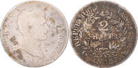 France 2 Francs Coin, Napoleon I, Paris, Silver, Gadoury:495 -