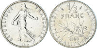 France 1/2 Franc Coin, Semeuse, Paris, série FDC, Nickel -