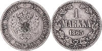 Finland Markka Coin, Alexander II, Helsinki, Silver, KM:3.1 -