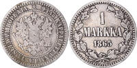 Finland Markka Coin, Alexander II, Helsinki, Silver, KM:3.1 -