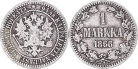 Finland Markka Coin, Alexander II, Helsinki, Silver, KM:3.1 -