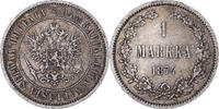 Finland Markka Coin, Alexander II, Helsinki, Silver, KM:3.2 -