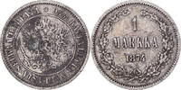 Finland Markka Coin, Alexander II, Helsinki, Silver, KM:3.2 -
