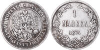 Finland Markka Coin, Alexander II, Helsinki, Silver, KM:3.2 -