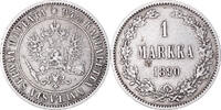 Finland Markka Coin, Alexander III, Helsinki, Silver, KM:3.2 -