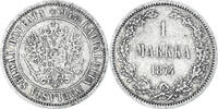 Finland Markka Coin, Alexander II, Helsinki, Silver, KM:3.2 -