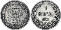 Finland Markka Coin, Alexander II, Helsinki, Silver, KM:3.2 -
