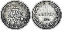 Finland Markka Coin, Alexander II, Helsinki, Silver, KM:3.2 -