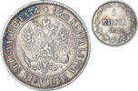 Finland Markka Coin, Alexander III, Helsinki, Silver, KM:3.2 -