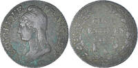 France 5 Centimes Coin, Dupré, Paris, Copper, Gadoury:126 -