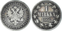 Finland Markka Coin, Alexander II, Helsinki, Silver, KM:3.1 -