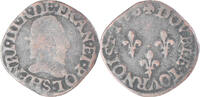 France Double Tournois Coin, Henri III, 1586?, Troyes, Copper -