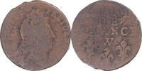 France Liard au buste nu Coin, Louis XIV, Lille -