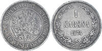 Finland Markka Coin, Alexander II, Helsinki, Silver, KM:3.2 -