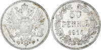 Finland 50 Penniä Coin, Nicholas II, Helsinki, Silver -