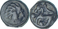 potin à la tête d’indien Coin, Senones, Bronze -