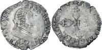 France 1/2 Franc Coin, Henri IV, Angers, Tréflée, Silver -